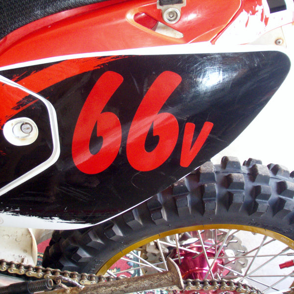 Sinlge Color Race Number Decals -SX MX ATV AMA Dirt Bike Kart Dirtbike