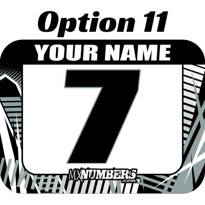 Race Numbers with Name -Road Rash Design - MxNumbers