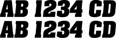 Personal Watercraft Registration Decals - MxNumbers