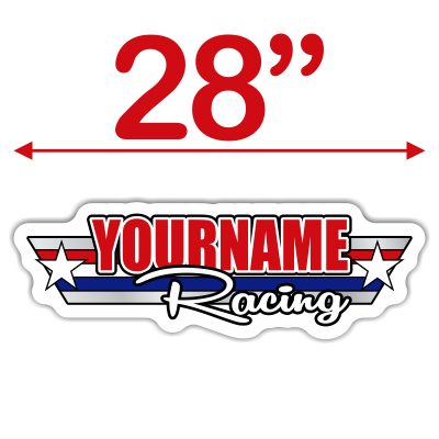 Custom Your Name Racing Trailer Decals -Retro American Style- - MxNumbers