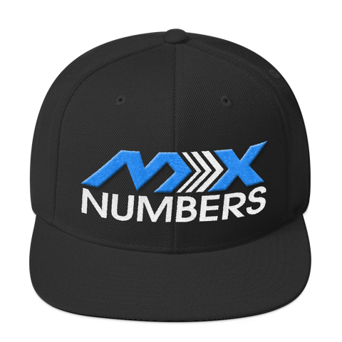 MxNumbers Snapback Hat with Green Undervisor- Teal with White Arrow Logo - MxNumbers