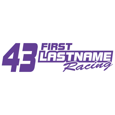 Custom Your Text & Number Racing Graphics in Single Color