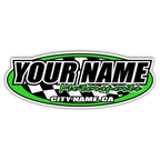 Custom Your Team Name Motorsports Oval Decals/Stickers -Trailer 6" 8" 12" 18" 28" 36" 48"