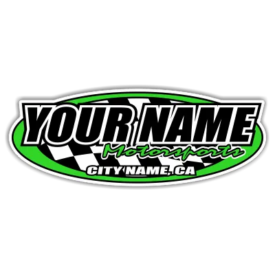 Custom Your Team Name Motorsports Oval Decals/Stickers -Trailer 6" 8" 12" 18" 28" 36" 48"