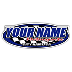 Custom Your Team Name Motorsports Oval Decals/Stickers -Trailer 6" 8" 12" 18" 28" 36" 48"