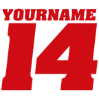 Single Color Race Number Decals With Name