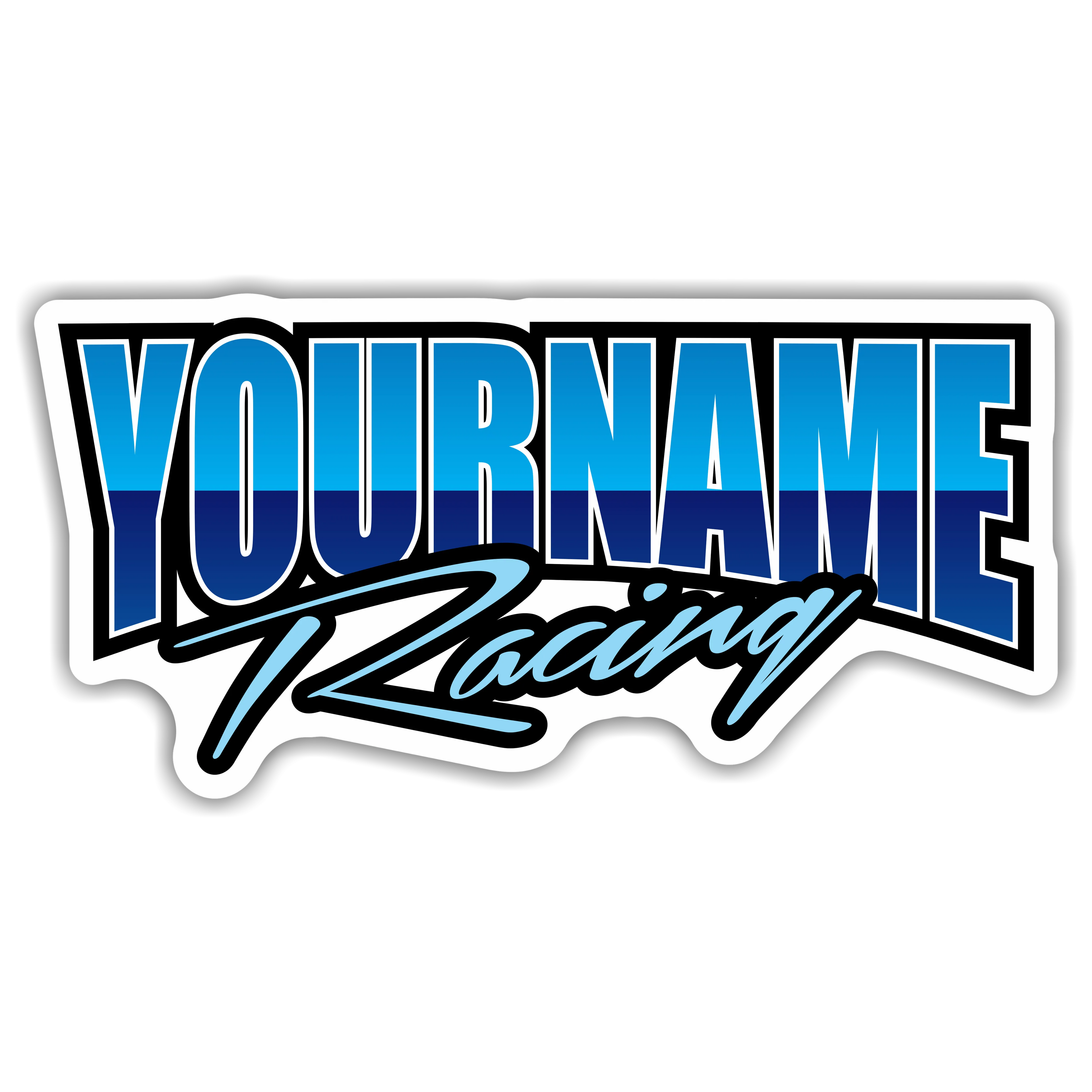 Custom Your Name Racing Trailer Decals