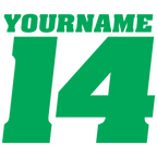 Single Color Race Number Decals With Name