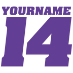 Single Color Race Number Decals With Name