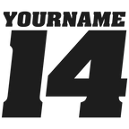 Single Color Race Number Decals With Name