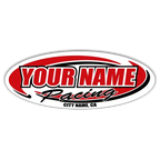 Custom Your Team Name Racing Oval Decals/Stickers -Trailer 6" 8" 12" 18" 28" 36" 48"
