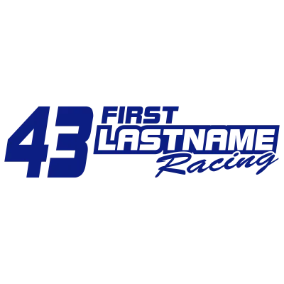 Custom Your Text & Number Racing Graphics in Single Color