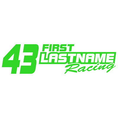 Custom Your Text & Number Racing Graphics in Single Color