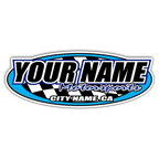 Custom Your Team Name Motorsports Oval Decals/Stickers -Trailer 6" 8" 12" 18" 28" 36" 48"
