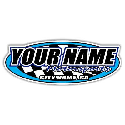 Custom Your Team Name Motorsports Oval Decals/Stickers -Trailer 6" 8" 12" 18" 28" 36" 48"