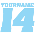 Single Color Race Number Decals With Name