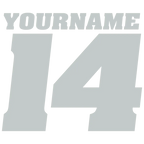Single Color Race Number Decals With Name