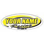 Custom Your Team Name Racing Oval Decals/Stickers -Trailer 6" 8" 12" 18" 28" 36" 48"