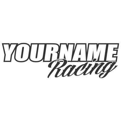 Custom Your Name Racing Decal/Graphic/Sticker for Trailer  -Single Color