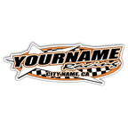 Custom Your Team Name Racing with Star Design Decals/Stickers -Trailer 6" 8" 12" 18" 28" 36" 48"