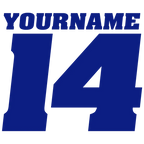 Single Color Race Number Decals With Name