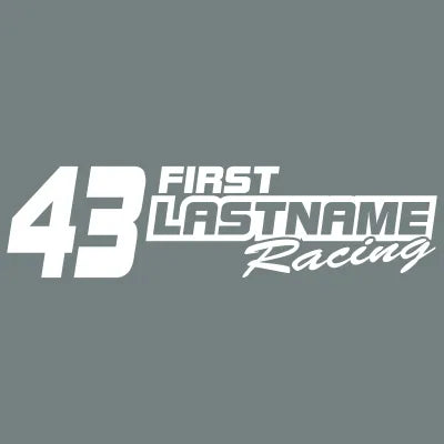 Custom Your Text & Number Racing Graphics in Single Color