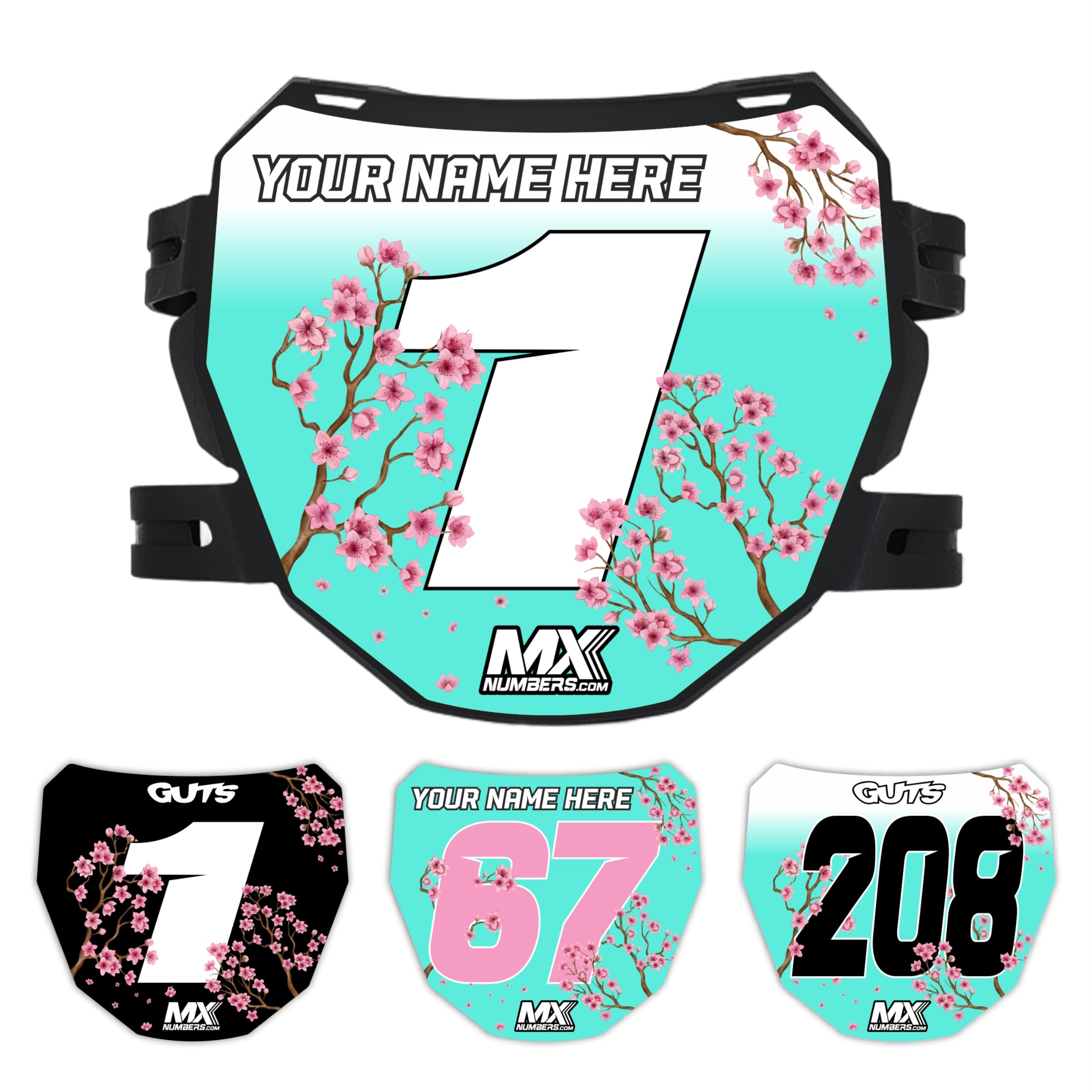 ODI Plate Decal Uncanned Energy Series - Sakura Cherry Blossom Design