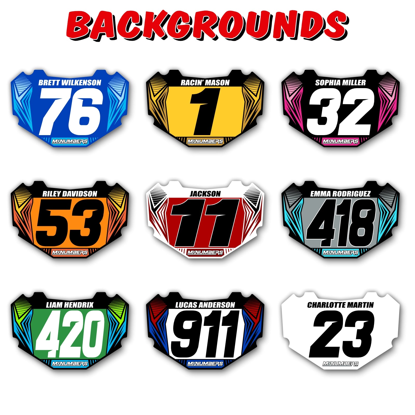 BMX Plate Decal Custom Number, Name and Colors | Fits Stacyc Plate