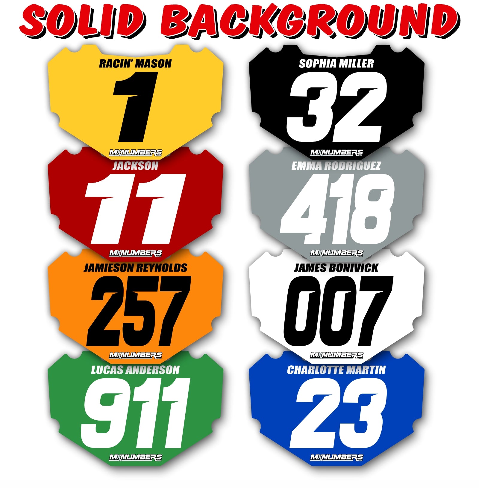 BMX Plate Decal Custom Number, Name and Colors | Fits Stacyc Plate