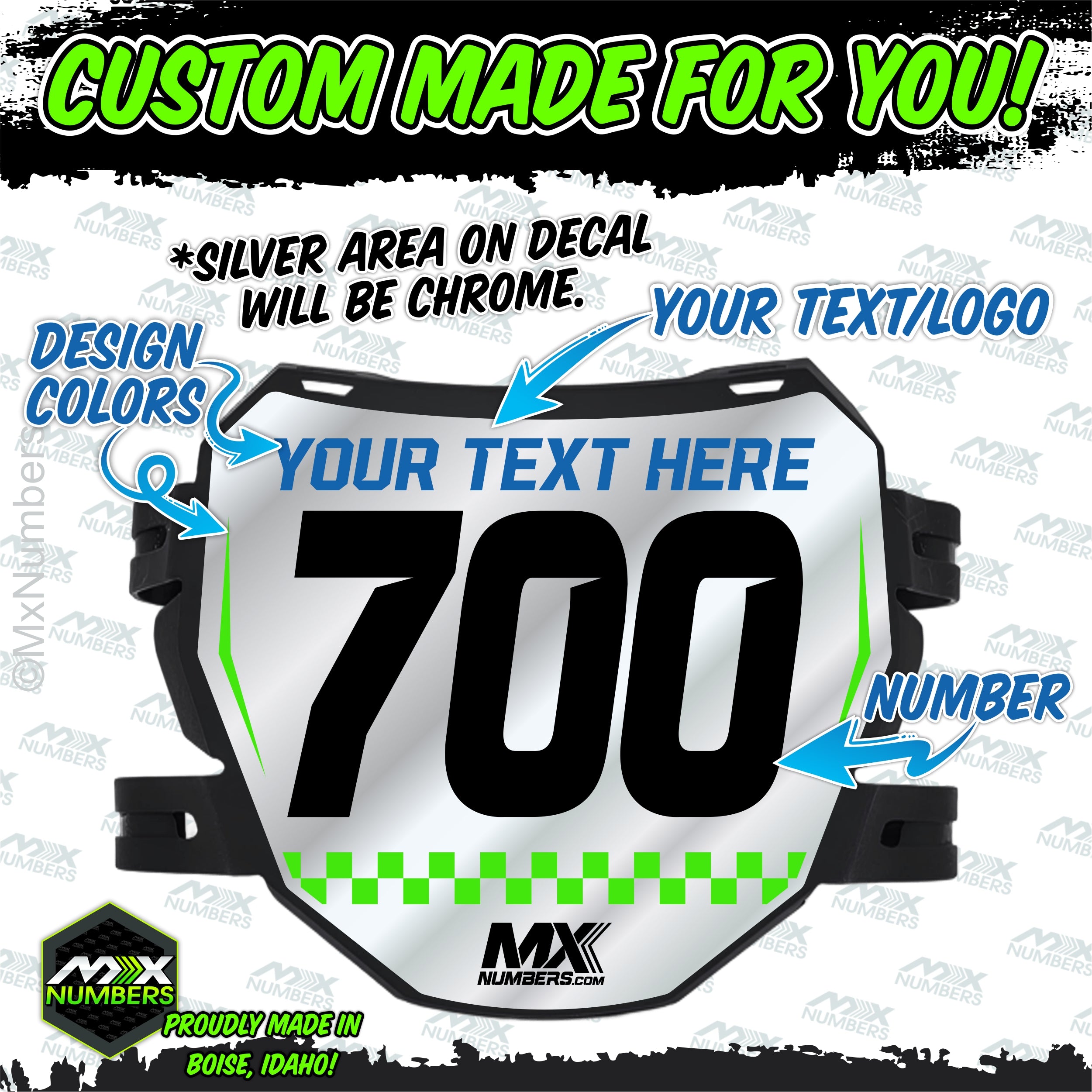 Custom Chrome ODI Downhill Plate Decal