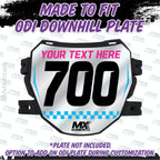 Custom Chrome ODI Downhill Plate Decal