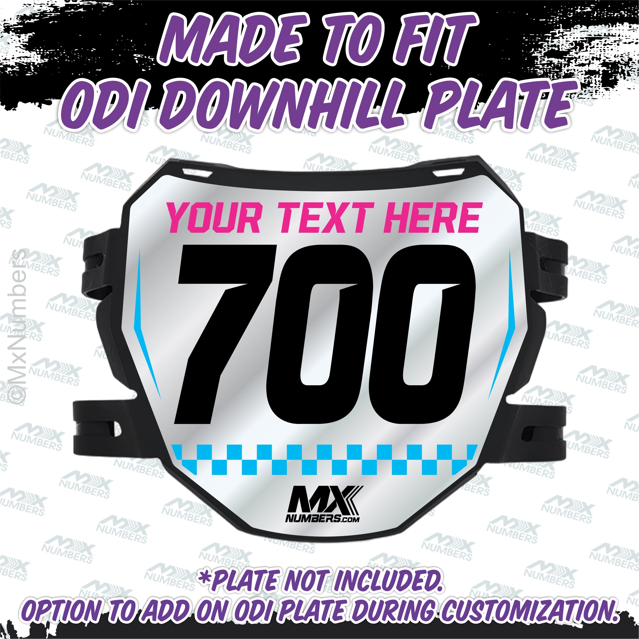 Custom Chrome ODI Downhill Plate Decal