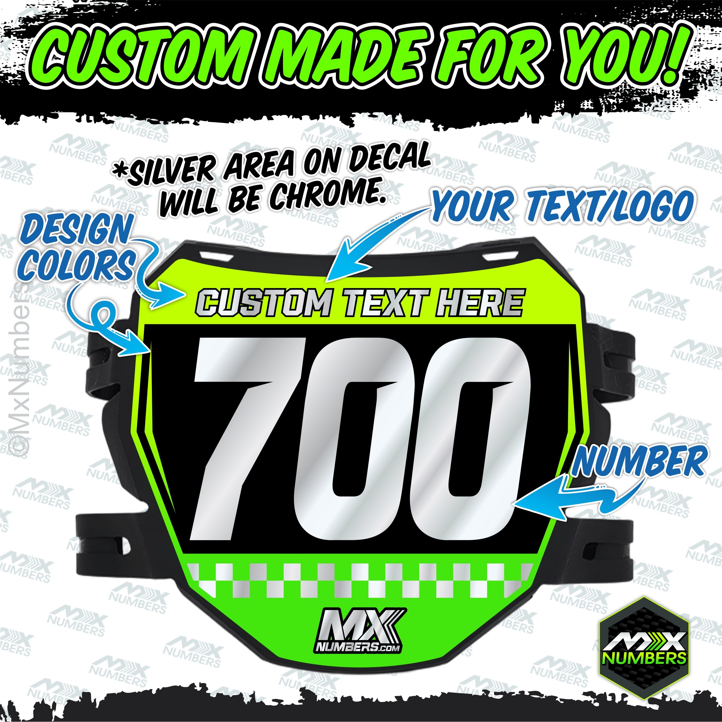 Custom Chrome ODI Downhill Plate Decal