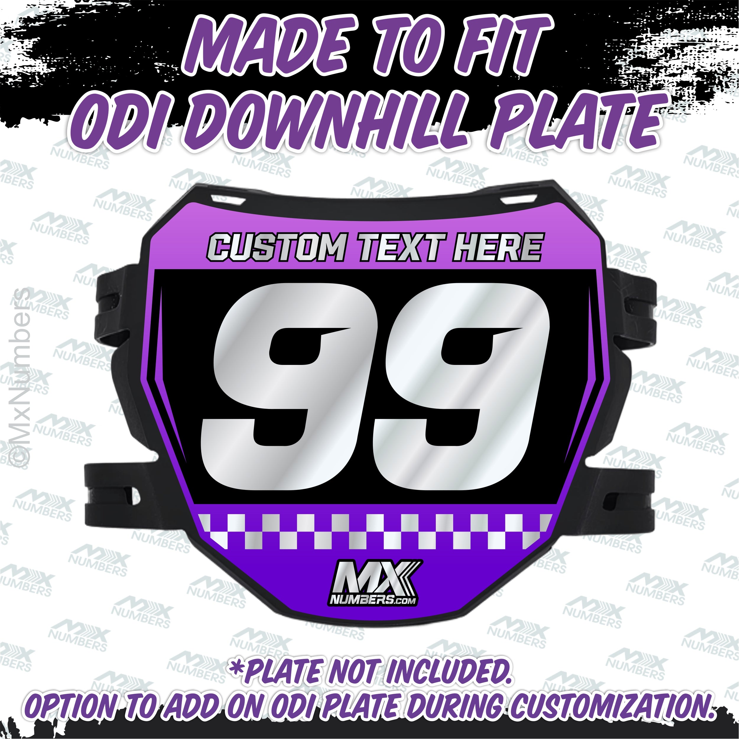 Custom Chrome ODI Downhill Plate Decal