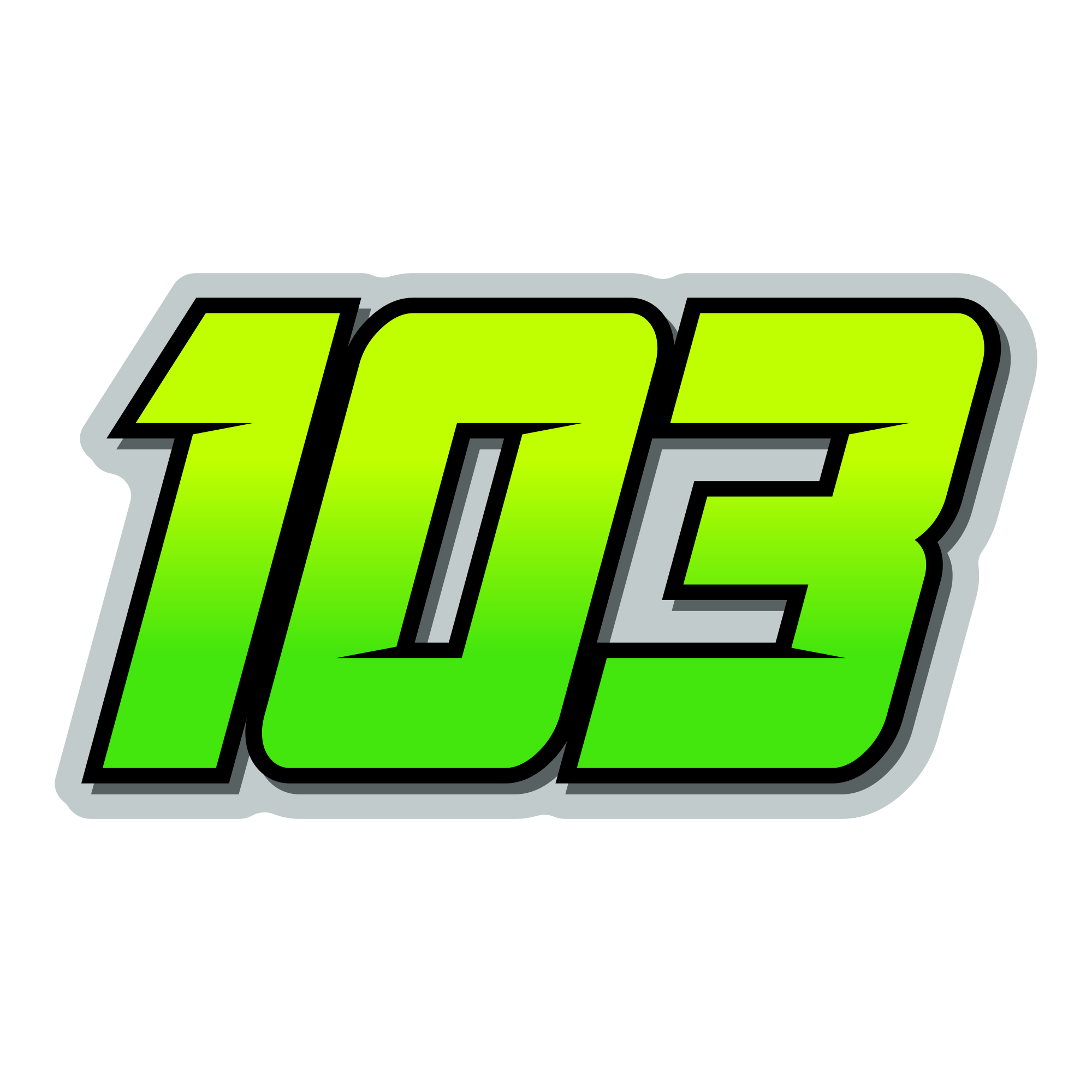 Multicolored Race Number Decal Graphics - 6s Design -