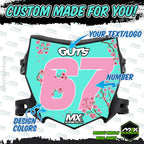 Motocutz Plate Decal Uncanned Energy Series - Sakura Cherry Blossom Design