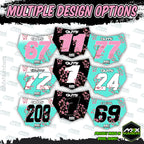 Motocutz Plate Decal Uncanned Energy Series - Sakura Cherry Blossom Design