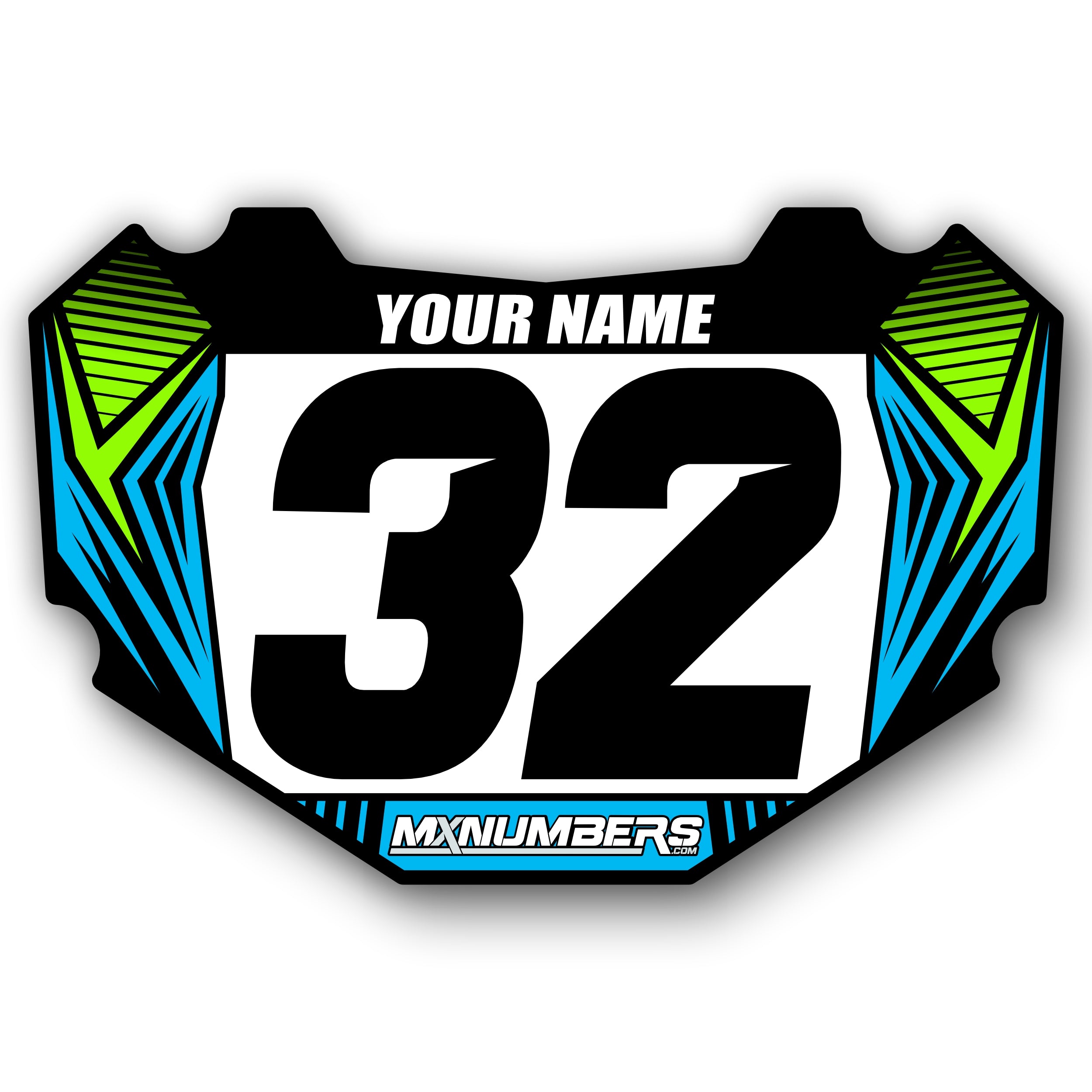 BMX Plate Decal Custom Number, Name and Colors | Fits Stacyc Plate
