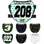 Marijuana Leaf Print Custom ODI Downhill Plate Decal