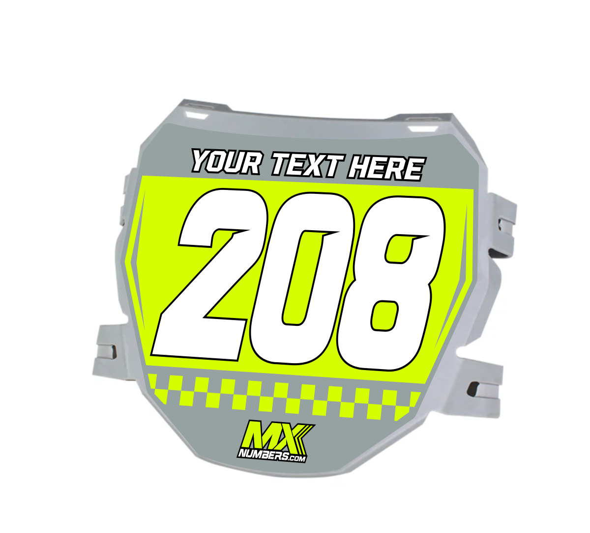 Custom ODI Downhill Plate Decal -Checkered Design