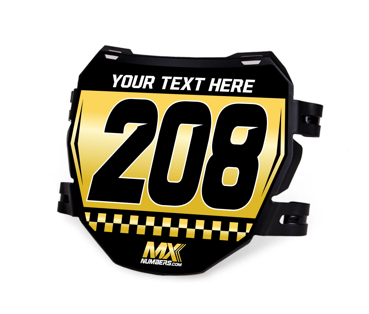 Custom ODI Downhill Plate Decal -Checkered Design