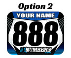 Race Numbers with Name - Pro Style
