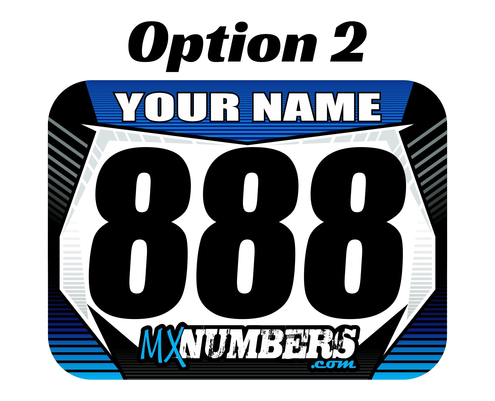 Race Numbers with Name - Pro Style