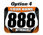 ProStyle Design Rectangle Race Number Graphics with Name