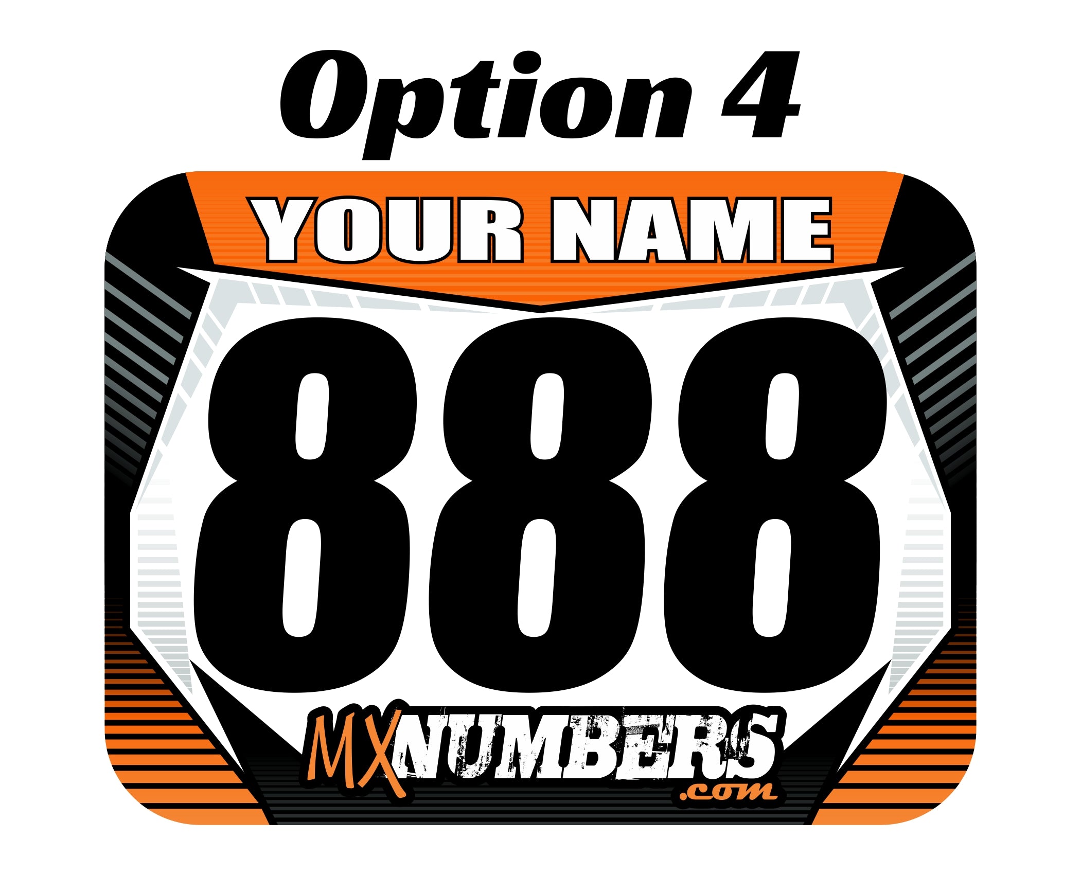 ProStyle Design Rectangle Race Number Graphics with Name