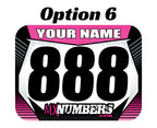 ProStyle Design Rectangle Race Number Graphics with Name