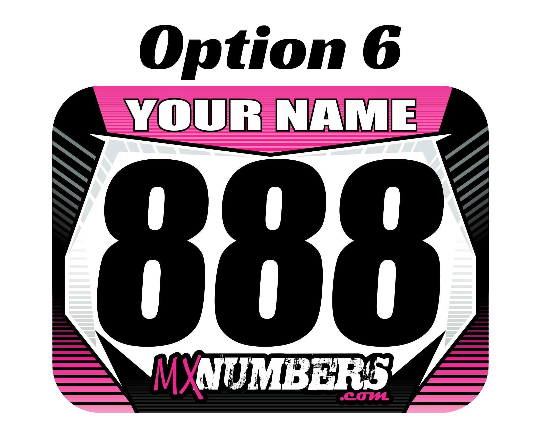 ProStyle Design Rectangle Race Number Graphics with Name