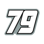 Multicolored Race Number Decal Graphics - 6s Design -