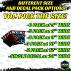 Custom Your Name Racing Decals with Race Number