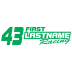 Custom Your Text & Number Racing Graphics in Single Color